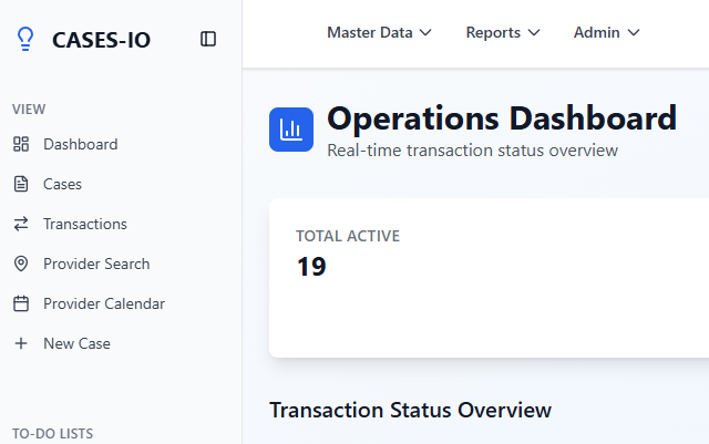 Complete Case Management interface